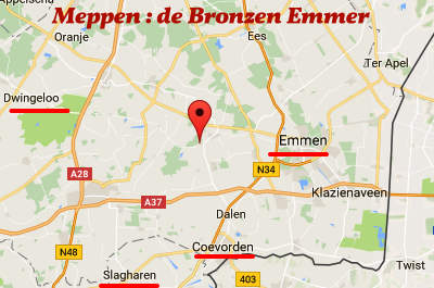 kaart Meppen Drenthe